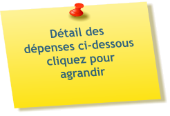 Détail des dépenses ci-dessous cliquez pour agrandir